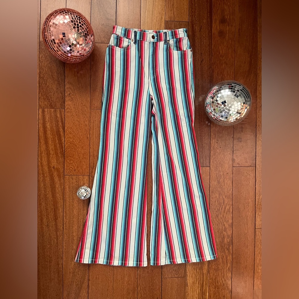 Wrangler Wanderer striped flare jeans